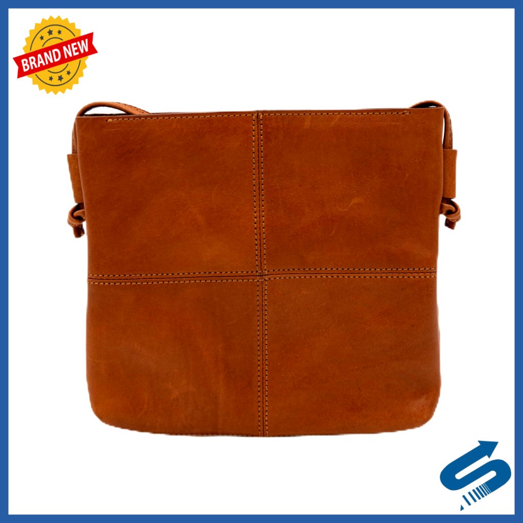 Genuine Leather Crossbody Bag, Adjustable Strap, Vintage Messenger Style